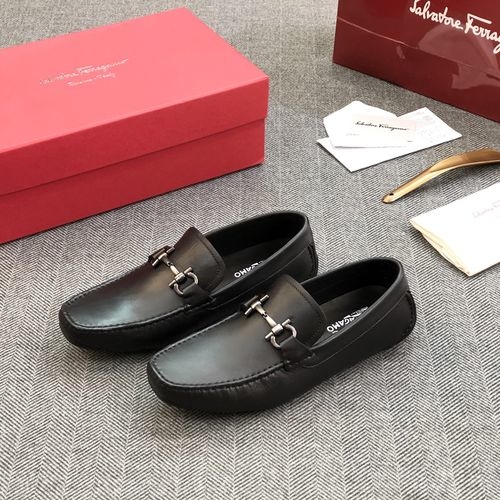Ferragamo Cancini Buckle Driving Slip-on Loafers
