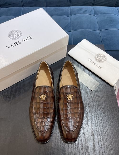 Versace Leather Loafers With Medusa Decor