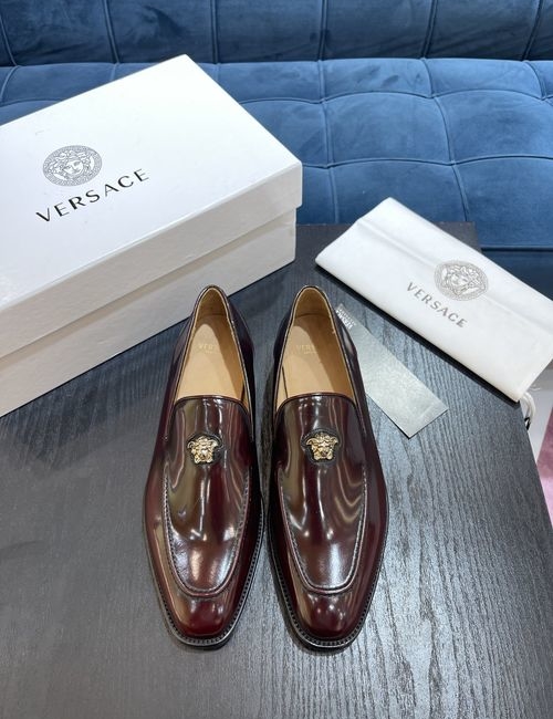 Versace Leather Loafers With Medusa Decor