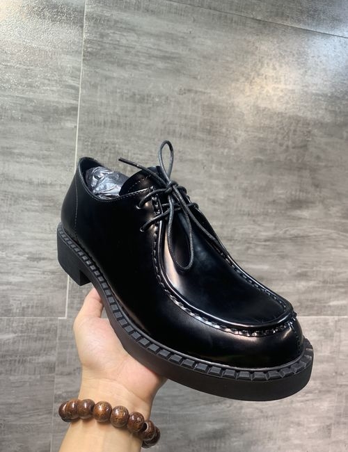 Prada Patent Leather Enamel Logo Loafers