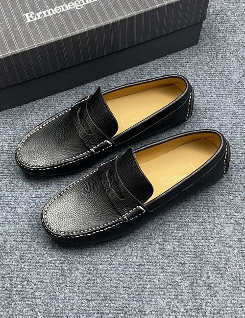 Zegna Genuine Cowhide Lining Comfortable Sole Shoes