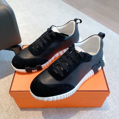 Hermes Vintage Leather Casual White Sneakers