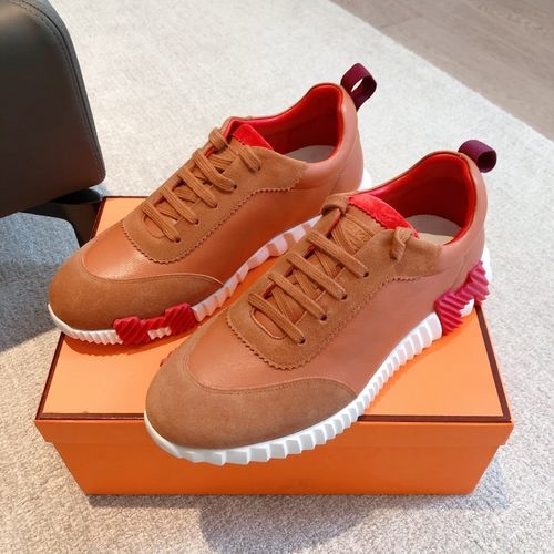 Hermes Vintage Leather Casual White Sneakers