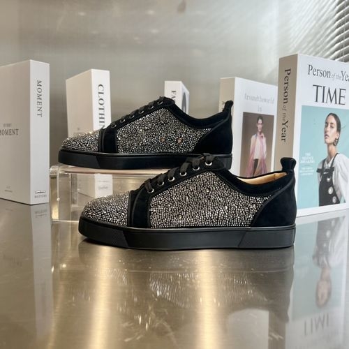 Christian Louboutin Low Top Full Diamond Mineral Grey Shoes