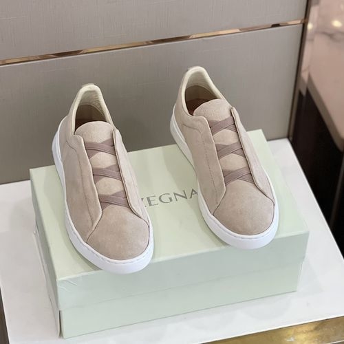 Zegna Triple Stitch Suede Sneakers