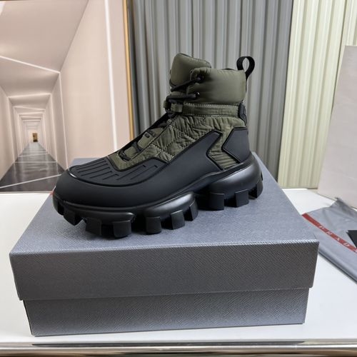 Prada Flyknit Film Fabric Cowhide Lining Casual Shoes
