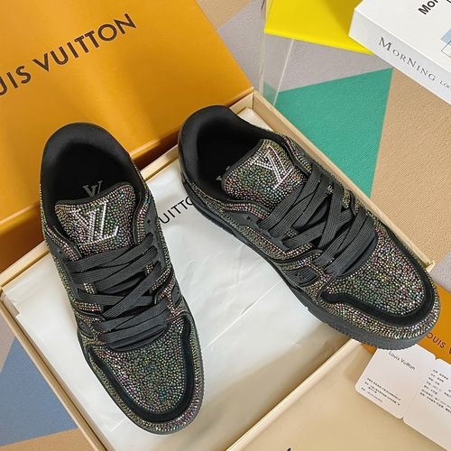 Louis Vuitton LV Trainer Crystal Skate Shoes TPU Sole