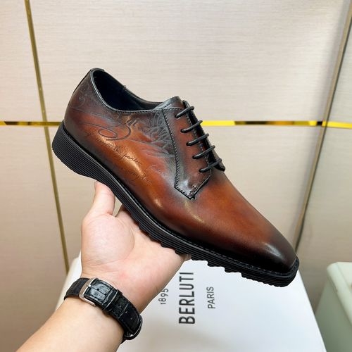 Berluti Leather Dress Shoes Flexible Light Sole