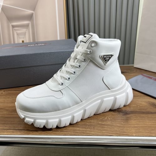 Prada Flyknit Cowhide Fabric Cowhide Lining Casual Shoes