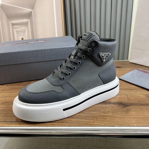 Prada Flyknit Cowhide Fabric Cowhide Lining Casual Shoes
