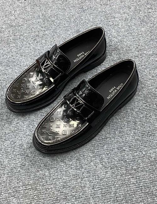 Louis Vuitton LV Press Flower Leather Shoes With Full Packaging