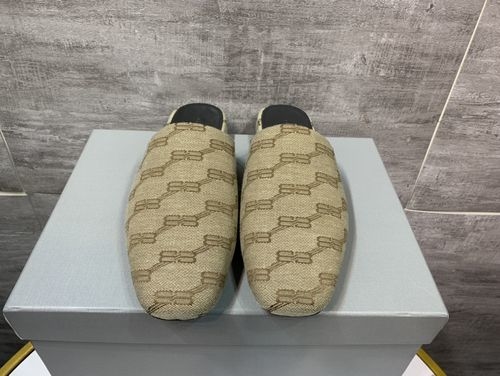 Balenciaga Slingback Mules Leather Sole Slippers
