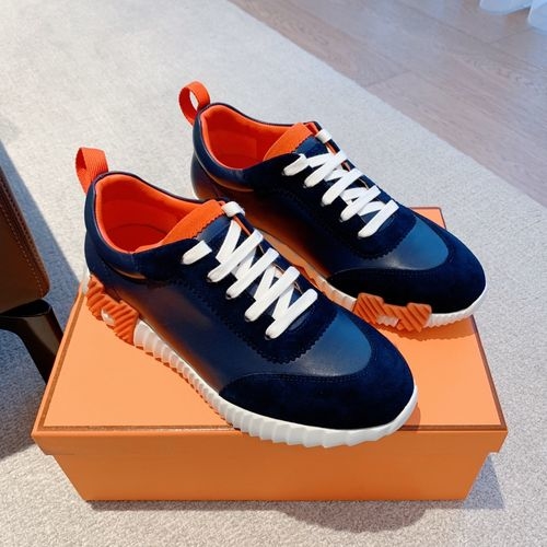 Hermes Vintage Leather Casual White Sneakers