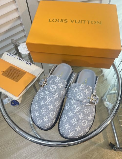 Louis Vuitton LV Faux Fur Lined Flat Slippers