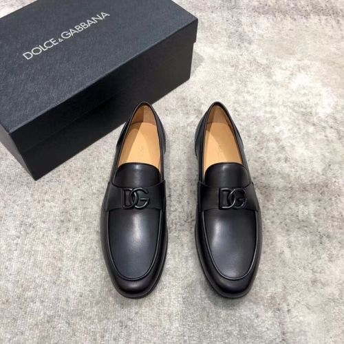 Dolce & Gabbana DG Classic Leather Loafers With Leather Sole