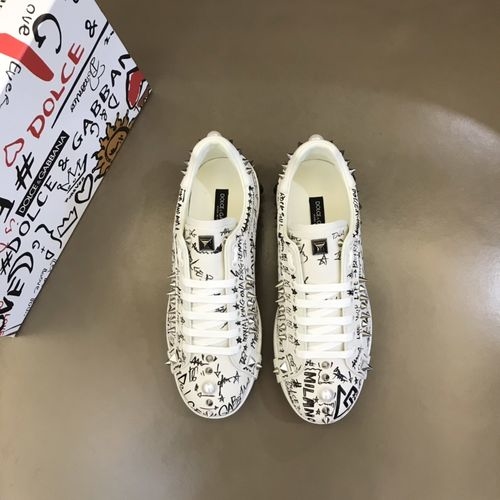 Dolce & Gabbana DG Rivet Decor 5D Print Sneakers