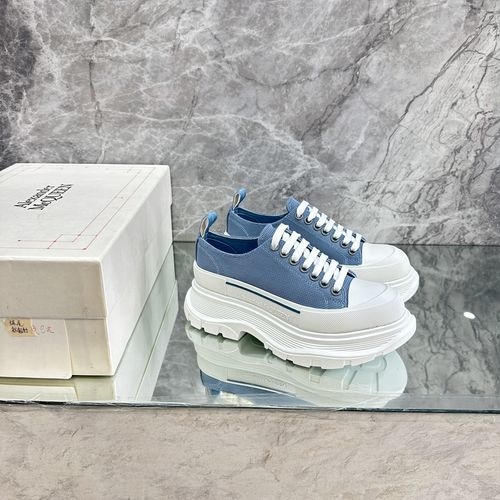 McQueen Silk Flat Casual Sneakers