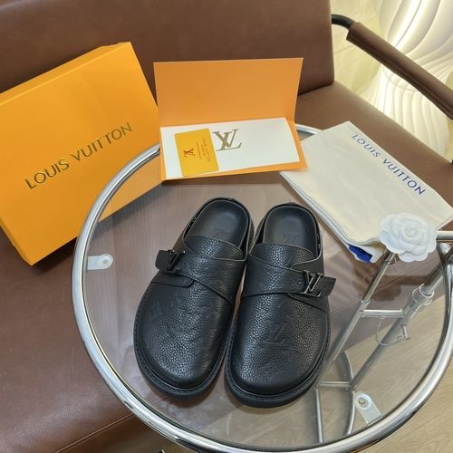 Louis Vuitton LV Cosy Comfort Flat Slides Monogram Adjustable Strap