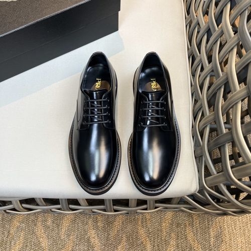 Prada Polished Leather Derby Shoes