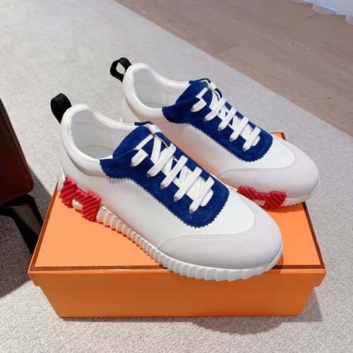 Hermes Vintage Leather Casual White Sneakers