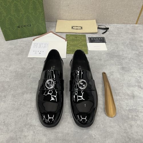 Gucci Interlocking G Leather Loafers