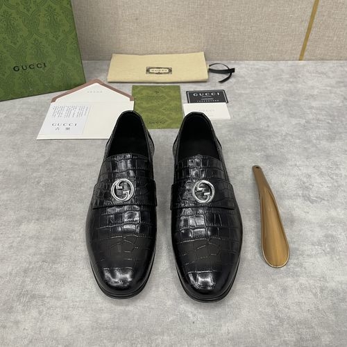 Gucci Interlocking G Leather Loafers