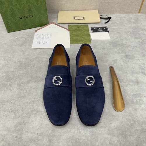 Gucci Interlocking G Leather Loafers