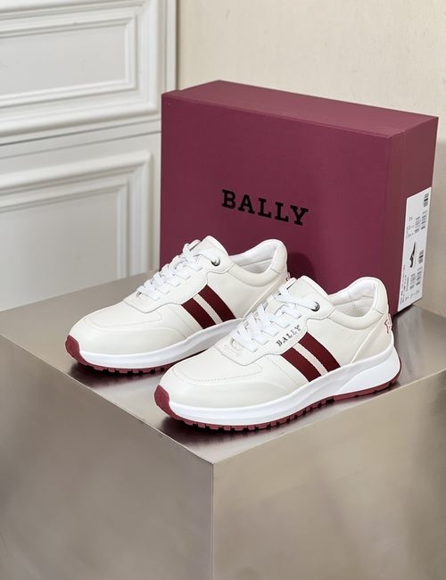 Bally Calfskin Breathable Mesh Casual Sneakers