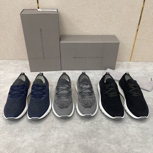 Brunello Cucinelli BC Mixed Knit Low-top Casual Sneakers