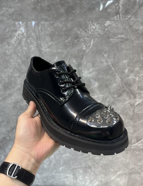 McQueen Riveted Buckle Monk Shoes