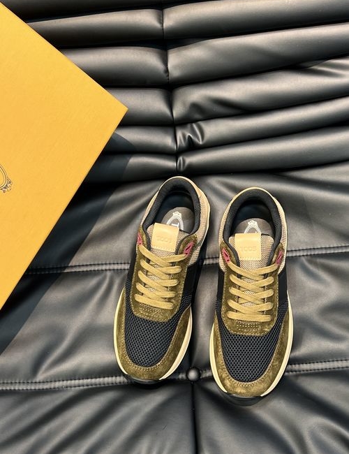Tods Cowhide Mesh Casual Sneakers