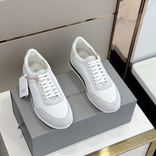 Brunello Cucinelli BC Perforated Calfskin Sneakers With Rubber Sole