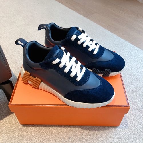 Hermes Vintage Leather Casual White Sneakers