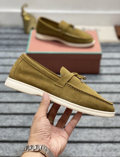 Loro Piana LP Moccasin Water Resistant Suede Shoes