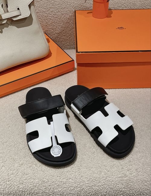 Hermes Classic Calfskin TPU Sole Slippers