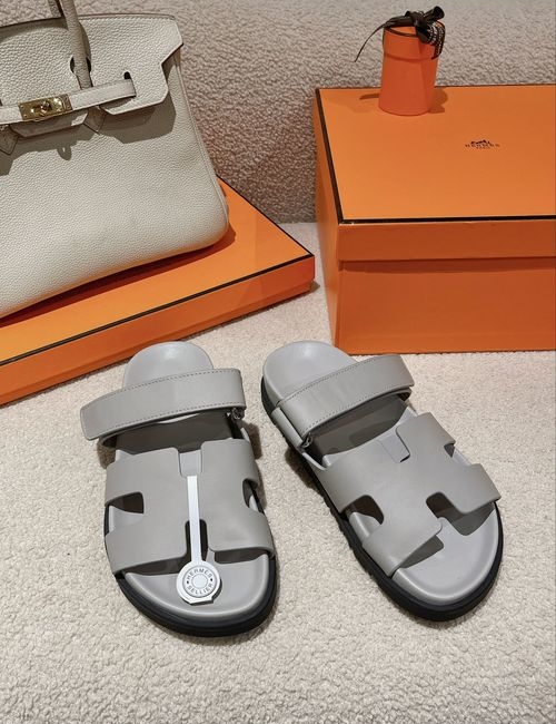 Hermes Classic Calfskin TPU Sole Slippers