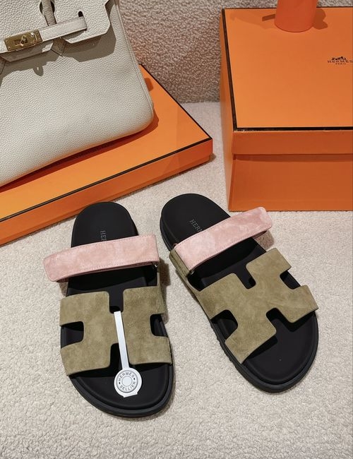 Hermes Classic Suede TPU Sole Slippers