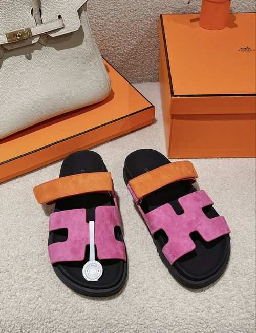 Hermes Classic Suede TPU Sole Slippers