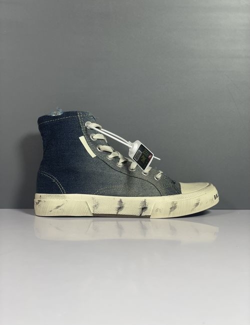 Balenciaga Paris Worn High-top Casual Canvas Shoes