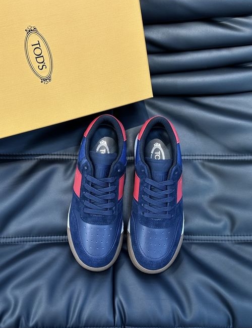 Tods Suede Stitched Slip-On Sneakers