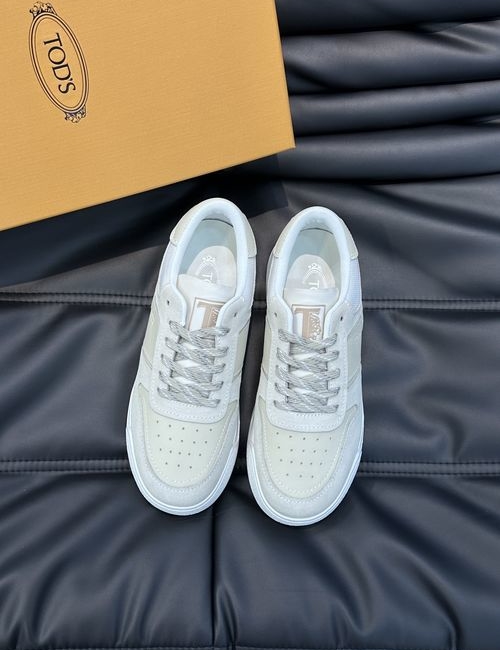 Tods Suede Stitched Slip-On Sneakers
