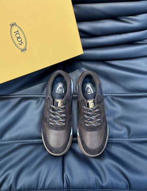 Tods Suede Stitched Slip-On Sneakers