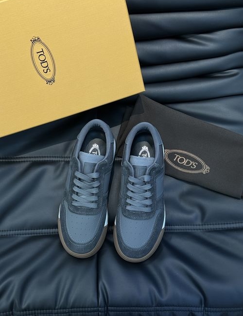 Tods Suede Stitched Slip-On Sneakers