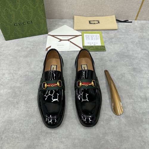 Gucci Jordaan Horsebit Crocodile Leather Loafers