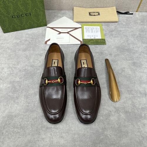 Gucci Jordaan Horsebit Crocodile Leather Loafers