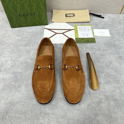 Gucci Jordaan Horsebit Crocodile Leather Loafers