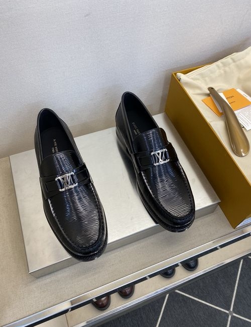 Louis Vuitton LV Water Ripple Embossed Leather Loafers