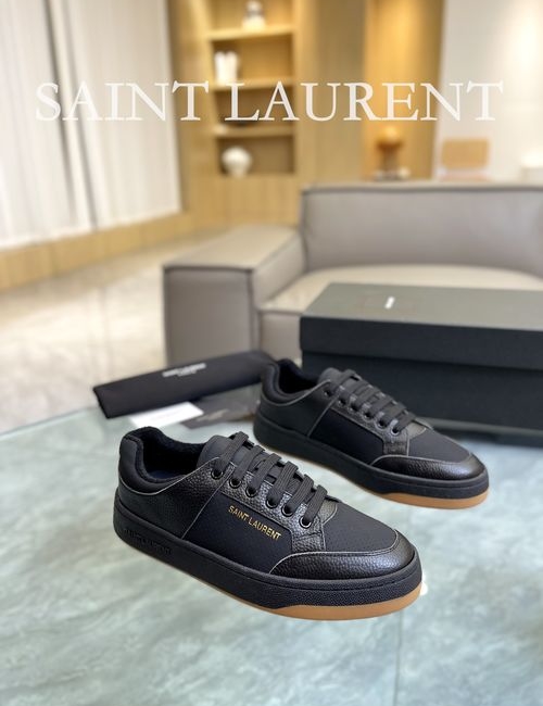 Yves Saint Laurent YSL Couple s Version SL61 Sneakers With Gold-Stamped Logo And Double-Color Sole