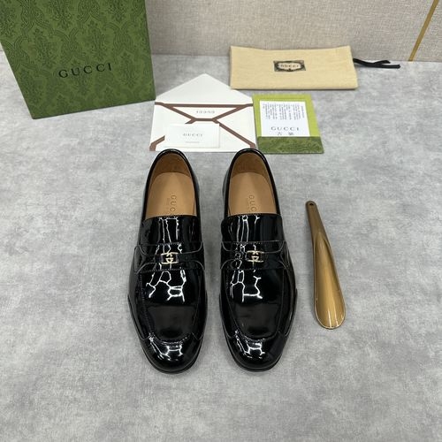 Gucci Jordaan Horsebit Crocodile Leather Loafers