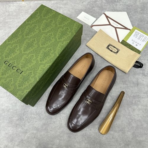 Gucci Jordaan Horsebit Crocodile Leather Loafers